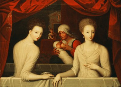 ガブリエルデストリー（1573-99）と彼女の妹、ヴィラール公爵夫人 作： Fontainebleau School